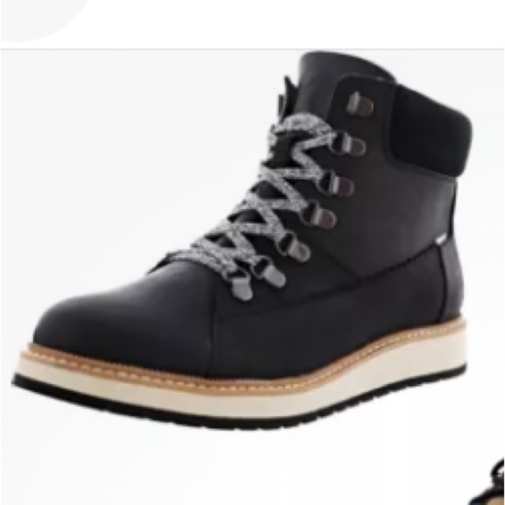 TOMS Womens Mesa Waterproof Casual Boots Ankle - Black size 7.5